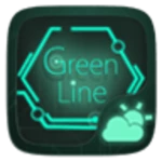 green line style go weather ex android application logo